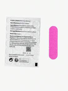 24 件杏仁形按压指甲套装 - 亮面豹纹法式假指甲艺术用品女士 DIY 派对装饰 - 彩色 - 查看 5