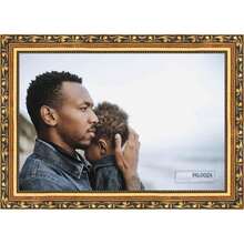 Custompictureframes.Com 8x12 Gold With Black Wood Picture Frame - UV Acrylic Foam Board Backing Hanging Hardware - Black - View 2