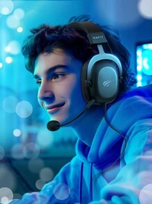 havit HAVIT H2002D Gaming Headset With Microphone For PC/Laptop/Mobile/PS4, Streaming Headphones with Soft Ear Pads
