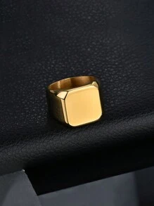 1pc Men's DIY Rings Can Be Customized With Photo Groups. Titanium Steel Material. Valentine's Day Gifts, Special Holiday Commemorative Gifts. Character Commemoration, Couple Ring. Valentines