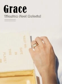 1pc Men's DIY Rings Can Be Customized With Photo Groups. Titanium Steel Material. Valentine's Day Gifts, Special Holiday Commemorative Gifts. Character Commemoration, Couple Ring. Valentines