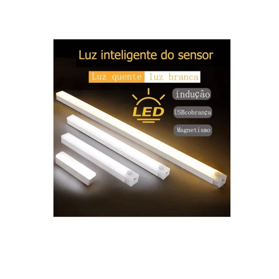 Luminária LED Com USB Recarregável E Sensor De Presença De Movimento - S - Visão 1