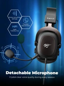 havit HAVIT H2002D Gaming Headset With Microphone For PC/Laptop/Mobile/PS4, Streaming Headphones with Soft Ear Pads
