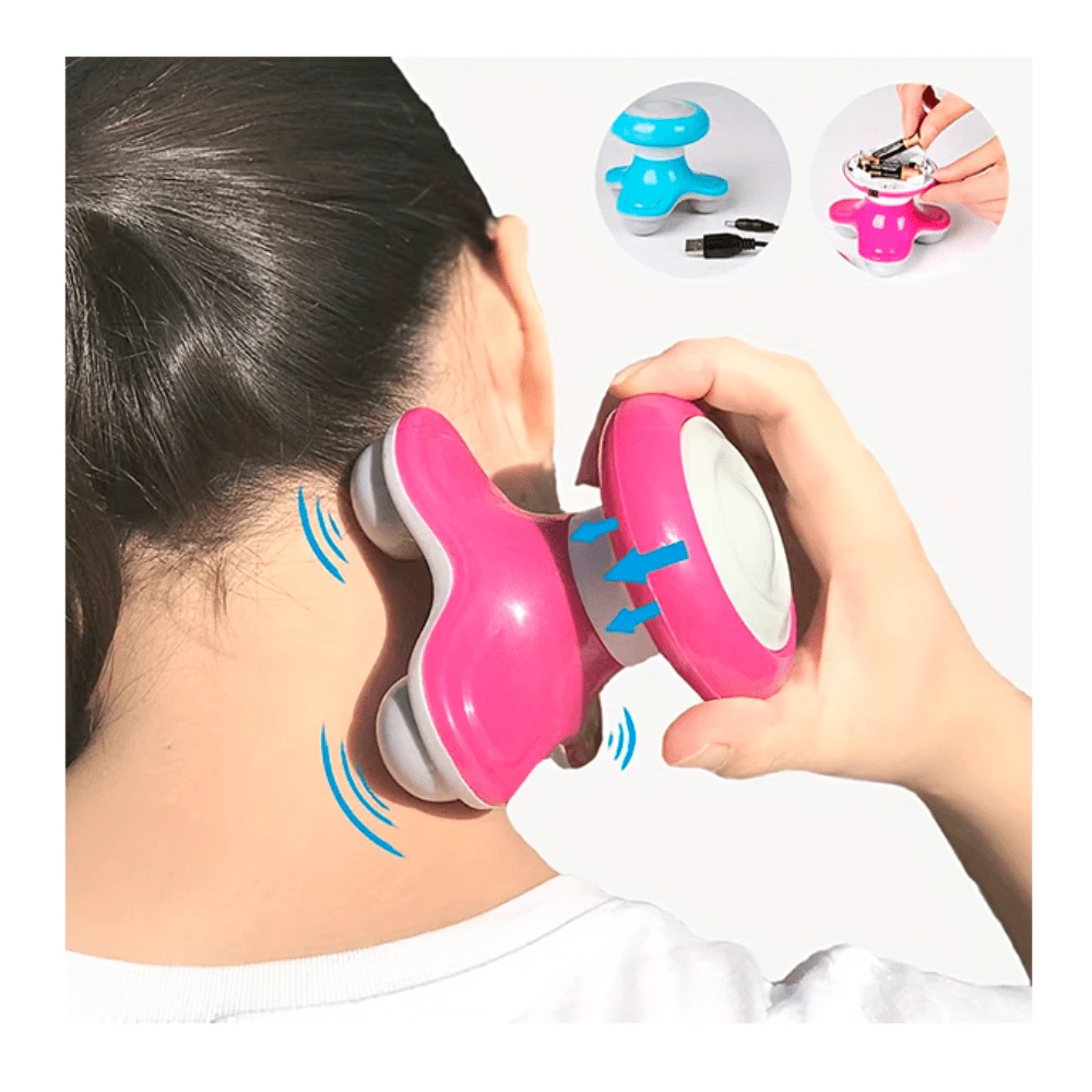 BUYTITI Mini Electric Vibrating Body Massager Total Relaxation - Pink - View 1