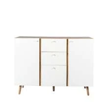 Sideboard Buffet Cabinet With 3 Drawers And 2 Doors 47.24"Buffet Cabinet With Adjustable Shelves For For Living Room Dining Room Hallway Kitchen