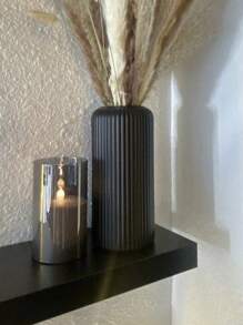 1pc Lightweight Plastic Striped Flower Vase, Minimalist Decor For Floral Arrangements, Home Decoration, Centerpiece, Tabletop Accents, And Various Floral Display Scenarios