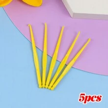 5/10pcs Plastic Colorful Small Crochet Hooks, Rainbow Rubber Band Weaving Accessories, Crochet Bracelet Weaving Hooks, Holiday & Daily DIY Craft Tools