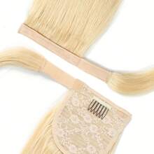 613 金色直马尾接发 真人发环绕马尾接发 夹式真人发片 女士 - S613 - 查看 5