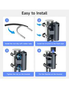 Kẹp đa năng GEN2 phù hợp với bộ chuyển đổi gắn Starlink V2 - Xám - Xem 4