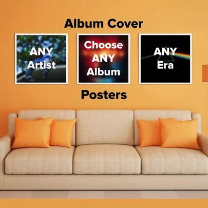 1/3 Customized Music Album Cover Art Poster - Personalized Square Poster, Suitable For Living Room, Bedroom, Office Decor - Unique Gift Idea, No Frame, Valentine's Day Decor, Multifunctional, Decorative, Mildew Resistant, Reusable, Cute, High Quality, Retro, Colorful, Customizable, Personalized, Ideal Gift For Him, Ideal Gift For Her