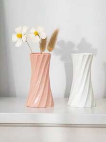 1 pezzo Vaso in plastica mini con design in vita, dimensione in miniatura adatto per la decorazione interna, vaso da fiori, accessorio per scrivania d'ufficio