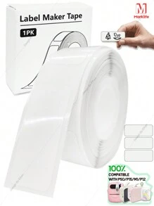 Marklife 白色防水标签，适用于 P15/M1/P12/P50 的热敏标签制作纸，自粘标签胶带，适用于名称 DIY 标签打印贴纸、家庭、商业标签 0.59 英寸 X1.18 英寸，15 毫米 X 30 毫米，180 个标签/1 卷，白色 - 1pcs白色 - 查看 2