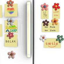 15 pièces/set Magnets de réfrigérateur mignons style INS, 5 pétales, de couleur bonbon, décoration de cuisine