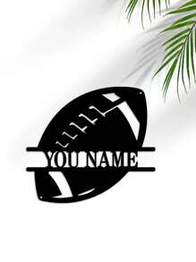 一款定制橄榄球运动员墙饰,个性化橄榄球运动员标志,农舍风格橄榄球运动员墙饰,金属艺术品,适合住宅客厅和办公室装饰,可定制姓名装饰,适合门廊、露台、生日、毕业典礼和其他节日礼物,节日日历。 - 彩色 - 查看 6