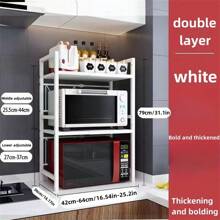 Microwave Oven Rack, Adjustable Kitchen Counter Space Saver Stand For Appliances, Multi-Functional Rack For Rice Cooker, Oven - Multicolor - View 16
