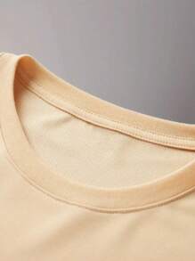 Victory Men's T-Shirt 100% Cotton Round Neck Premium Blouse New Release - 米色 - 查看 3