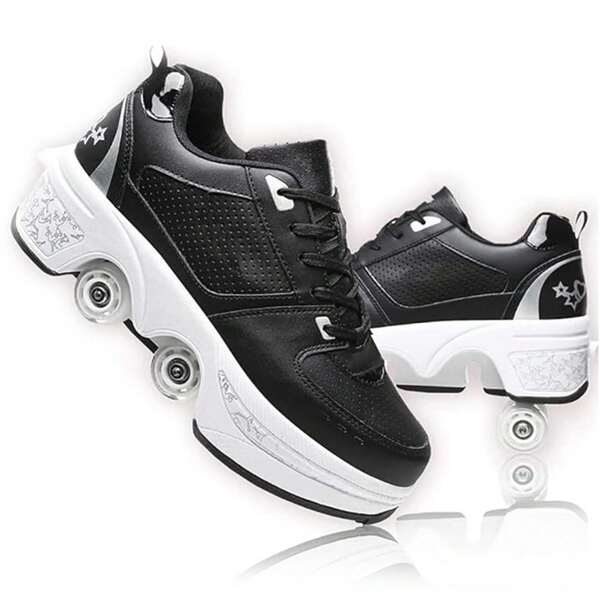 preyrocbirds Scarpe con rotelle, pattini a rotelle, skateboard, scarpe per bambini con rotelle, scarpe da pattinaggio, scarpe da ginnastica con ruote per ragazze e donne