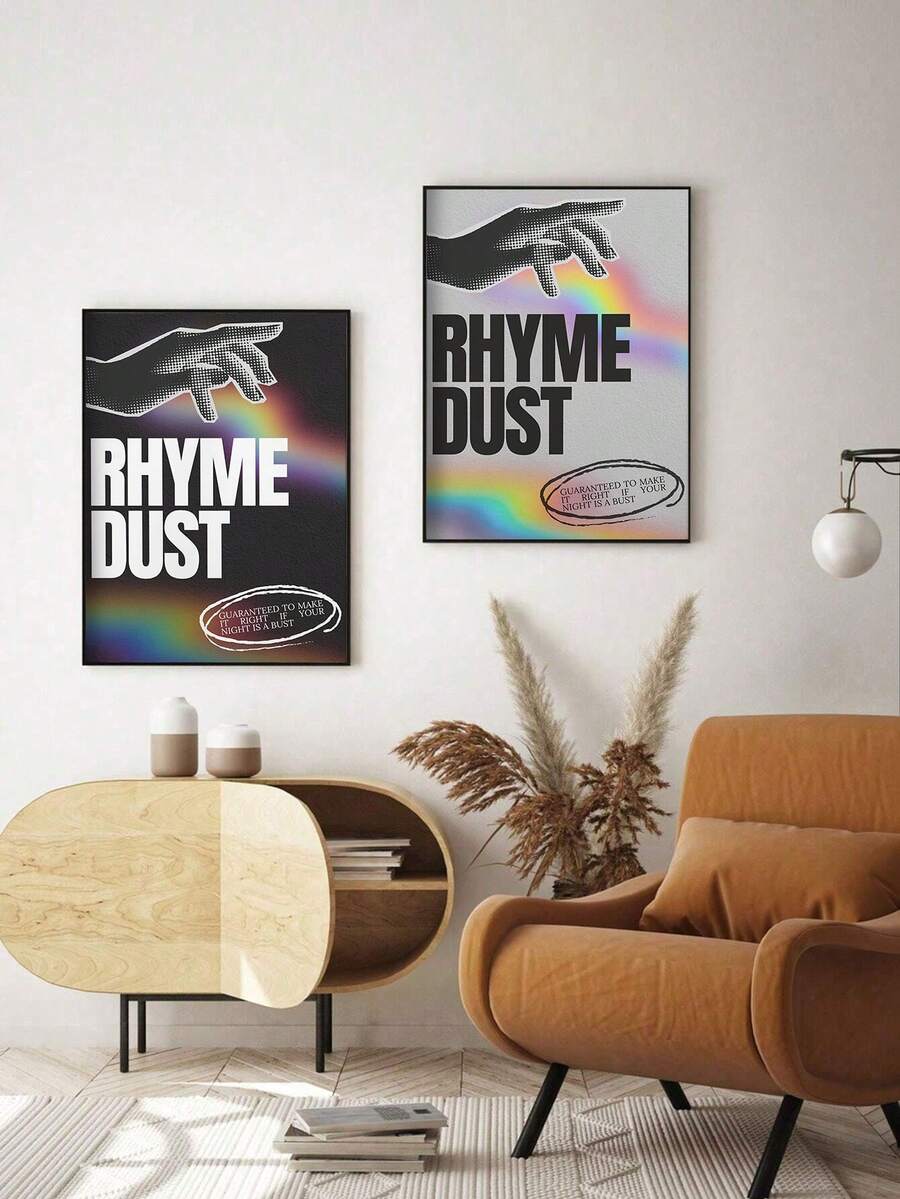 1pc Rhyme Dust Dom Dolla ,Music Poster,Canvas Wall Art, Music Album Cover Poster,Fashionable Print,Living Room Decoration Perfect Gift For Music Lovers,For Bar,Internet Cafe,Apartment,Bedroom,Living Room,Modern Home Decoration Unframed - Multicolor - View 1