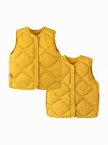 mini bala Reversible Three-Proof Light Down Jacket For Children New Winter Collection - Yellow - View 4