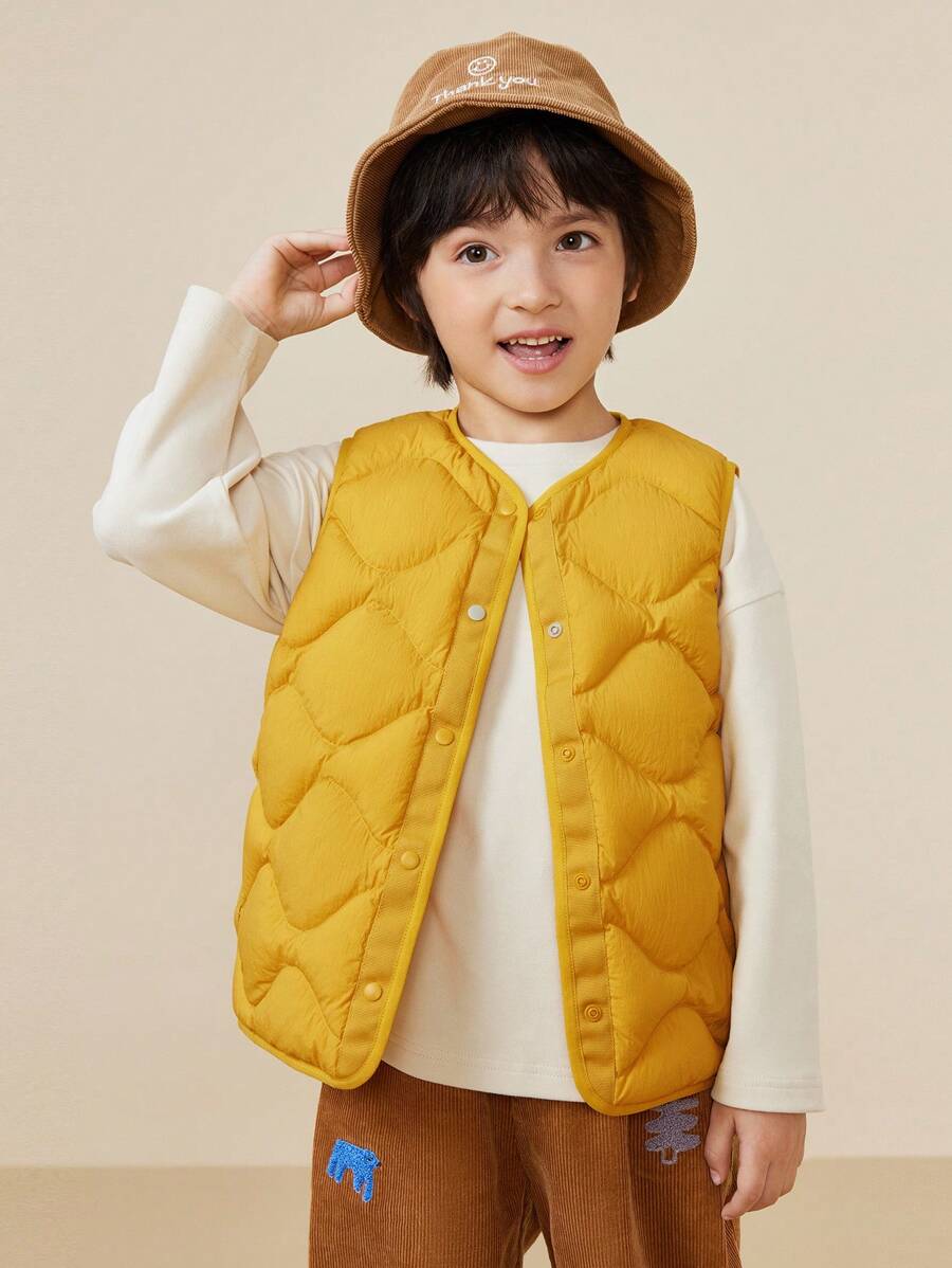 mini bala Reversible Three-Proof Light Down Jacket For Children New Winter Collection - Yellow - View 1