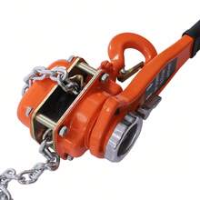 OUKANING Manual Chain Hoist Ratchet Lever Block 10FT Chain Come Along Lift Puller 1650lbs - Orange - View 8