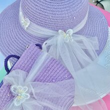 Children's Beach Kit Personalized Bag And Hat With Lilac Butterfly - 紫丁香色 - 查看 2