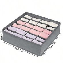 1pc 24-Grid Underwear Organizer Drawer Type Folding Storage Box, Bra & Socks Storage Organizer For Home Useroom, Organizer, Organizer, Home Storage, White T Shirt Women, Black Pants Women, Ladies Winter Clothes, Dress, Winter Clothes For Ladies, Elegant Woman Dresses, White Shirt For Ladies, Long Sleeve, White Jumpsuit For Women, Spring Dresses For Women, Spring Outfits For Women, Spring, Spring Clothes, Minimalism, Summer Tops - Màu be - Xem 3