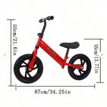 Bicicleta De Equilibrio Ajustable Para Niños Sin Pedales - Rojo - Ver 5