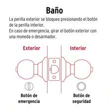 Ball Lock, Cylindrical, Bathroom, Black, Basic BAL-NE-BP - Black - View 5