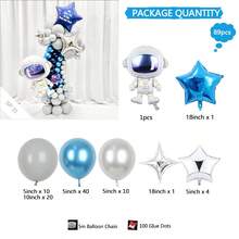 Bộ trang trí tiệc đầy màu sắc theo chủ đề phi hành gia 89 món, thích hợp cho lễ hội, sinh nhật, tụ họp, đám cưới, tiệc mừng em bé chào đời, chụp ảnh - Nhiều màu - Xem 7