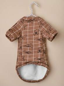 1 chiếc áo hoodie họa tiết hoạt hình dành cho thú cưng, phù hợp cho mèo và chó - Nhiều màu - Xem 3