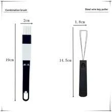 Bộ dụng cụ vệ sinh bàn phím 12 món, Bộ vệ sinh bàn phím cơ bao gồm bàn phím Bluetooth, chổi vệ sinh vỏ máy tính để vệ sinh khe hở và tẩy cặn - màu đen - Xem 7