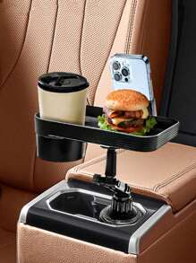 1pc Car Meal Tray Holder Drink Cup Stand Organizer - Black - View 3