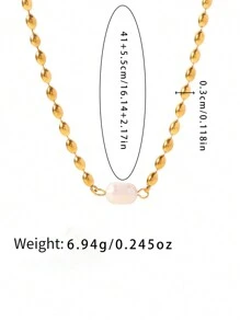 316L 不锈钢天使吊坠项链防水简约时尚金属质感珠宝女士礼物