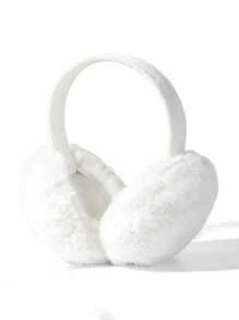 1pc Collapsible Winter Earmuffs, Warm Earmuffs Solid Color Plush Earbags, Men And Women's Antifreeze Riding Earmuffs Ear Cover