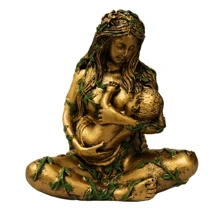 Goddess Gaia Mother Earth Fertility Decoration Ornament Gift Mother Resin - 金色 - 查看 1