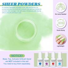 Lavender Violets 36 Farben Dip Powder Nail Kit Starter Schnell trocknend Dipping Puder Träumerei Palette Frühlingsfarben-Set für Zuhause Salon Glänzend Matt Nail Art Design M957