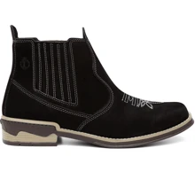 Men's Country Boot Chelsea Boot In Genuine Leather + Original Orange Gel Insole 1983 - Black - View 6