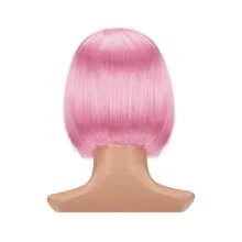Perucă sintetică pentru studenți, culoare BOB0, perucă cu cap bob scurt, multicoloră, pentru costum de rol, perucă de petrecere zilnică, potrivită pentru femei și fete, consumabile de petrecere, îmbrăcată, perucă scurtă pentru studenți, en-gros din fabrică - Multicolor - Vizualizare 12