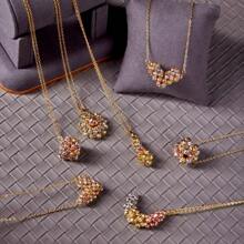 dazzdelic Set de 2 piezas: Collar y aretes tejidos a mano con cuentas geométricas de 3 colores, elaborado artesanalmente en Italia, para uso diario de las mujeres