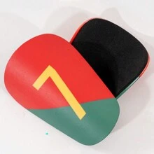 1 par de protectores de pierna de fútbol en miniatura para adultos, protectores de pantorrilla con amortiguación acolchada, duraderos y de ajuste estable
