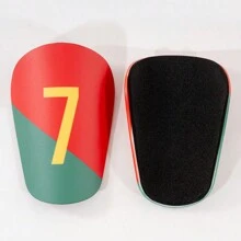 1 par de protectores de pierna de fútbol en miniatura para adultos, protectores de pantorrilla con amortiguación acolchada, duraderos y de ajuste estable
