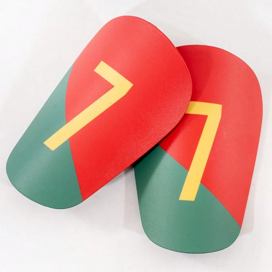 1 par de protectores de pierna de fútbol en miniatura para adultos, protectores de pantorrilla con amortiguación acolchada, duraderos y de ajuste estable