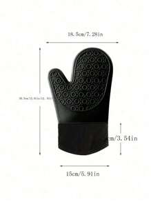 1 đôi Găng tay lò nướng bằng silicon dày, Găng tay cách nhiệt có thể giặt hàng ngày để nướng bánh - Nhiều màu - Xem 5