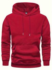 5 chiếc áo hoodie trơn màu cho nam - Áo hoodie dài tay mềm mại, thoáng khí, thường ngày có túi dành cho các hoạt động ngoài trời, mặc hàng ngày và du lịch - Thoải mái, vừa vặn, màu đỏ + đen + xám nhạt + cà phê + xám đậm - Nhiều màu - Xem 3