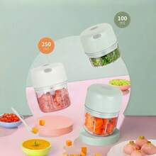 1 Pc, Garlic Mincer, Kitchen Grinder, Mini Chopper, Blender, 3.38/8.45/3.38+8.45oz, Cordless Electric Garlic Mincer, Simple Design, Mini Portable Kitchen Garlic Press, USB Rechargeable Garlic Mincer, Food Processor, Home, Kitchen Items, Camping, Travel Essentials, Christmas, Halloween, Holiday Essentials, Home Essentials, Household Items, Benifit Storage And Organize, Kitchen Accessories, Household Items