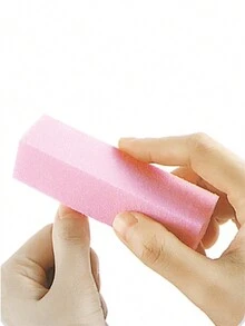 10 miếng dũa móng tay dạng bọt biển thông thường, tăng cường móng tay, khối đánh bóng, cát thô, khối đậu phụ rửa sạch, trộn màu ngẫu nhiên - Nhiều màu - Xem 10
