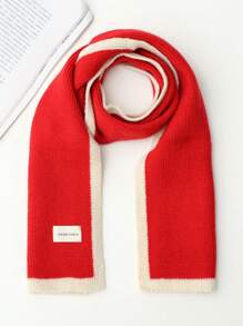 1 pieza Bufanda de punto de unicolor simple para niños, colores caramelo, cálida y adecuada para uso diario en otoño/invierno - A - Ver 8