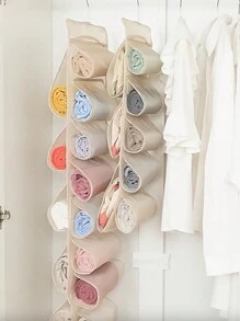 1PC Wardrobe With Hanging Storage Yoga Pants Storage Bag, Double-Sided Large Capacity Hanging Storage Bag, Clothes And Pants Net Pocket Behind The Wardrobe Door, Travel Camping Hanging Storage Bag, Can Be Used For Sorting And Organizing Small Items Such As Toiletries, Cosmetics, Underwear, Socks, Etc