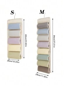 1PC Wardrobe With Hanging Storage Yoga Pants Storage Bag, Double-Sided Large Capacity Hanging Storage Bag, Clothes And Pants Net Pocket Behind The Wardrobe Door, Travel Camping Hanging Storage Bag, Can Be Used For Sorting And Organizing Small Items Such As Toiletries, Cosmetics, Underwear, Socks, Etc
